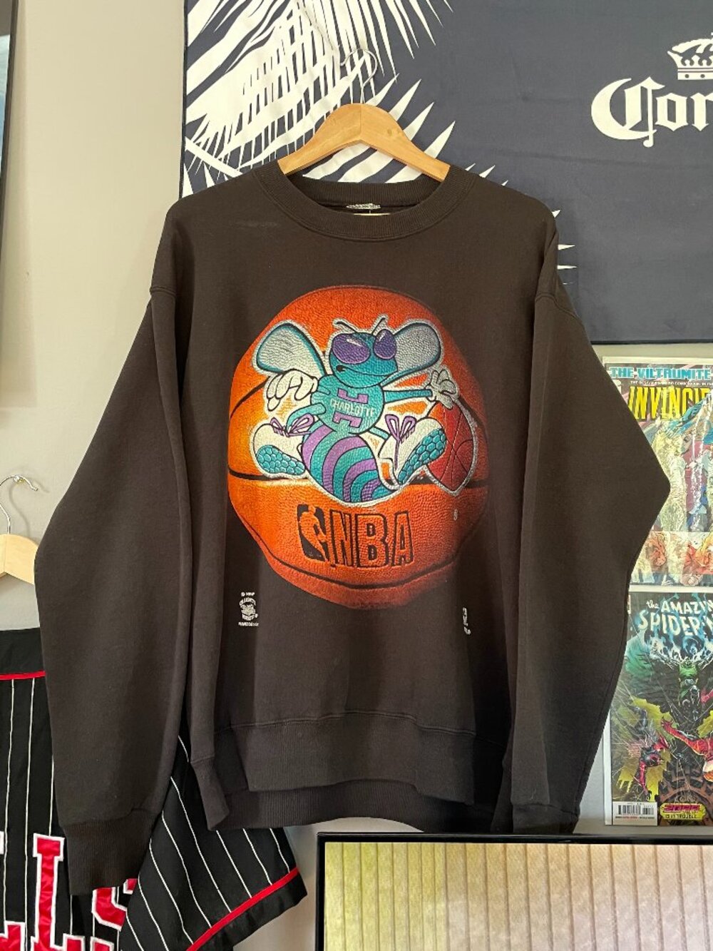 Vintage Nutmeg Mills Charlotte Hornets Crewneck